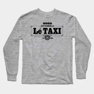 Houston Astro Theme Park Taxi Ride Logo - Black Long Sleeve T-Shirt